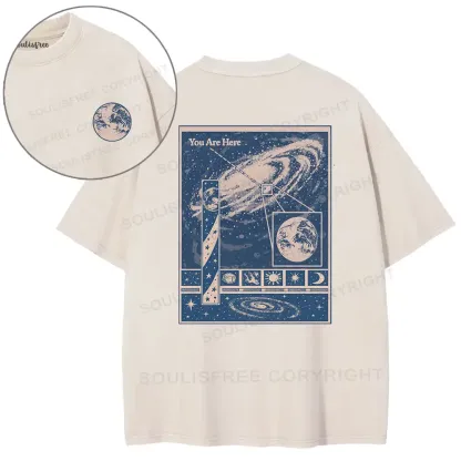 You Are Here Washed Space T-shirt