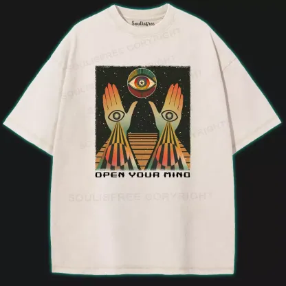 Open Your Mind Washed Space T-shirt
