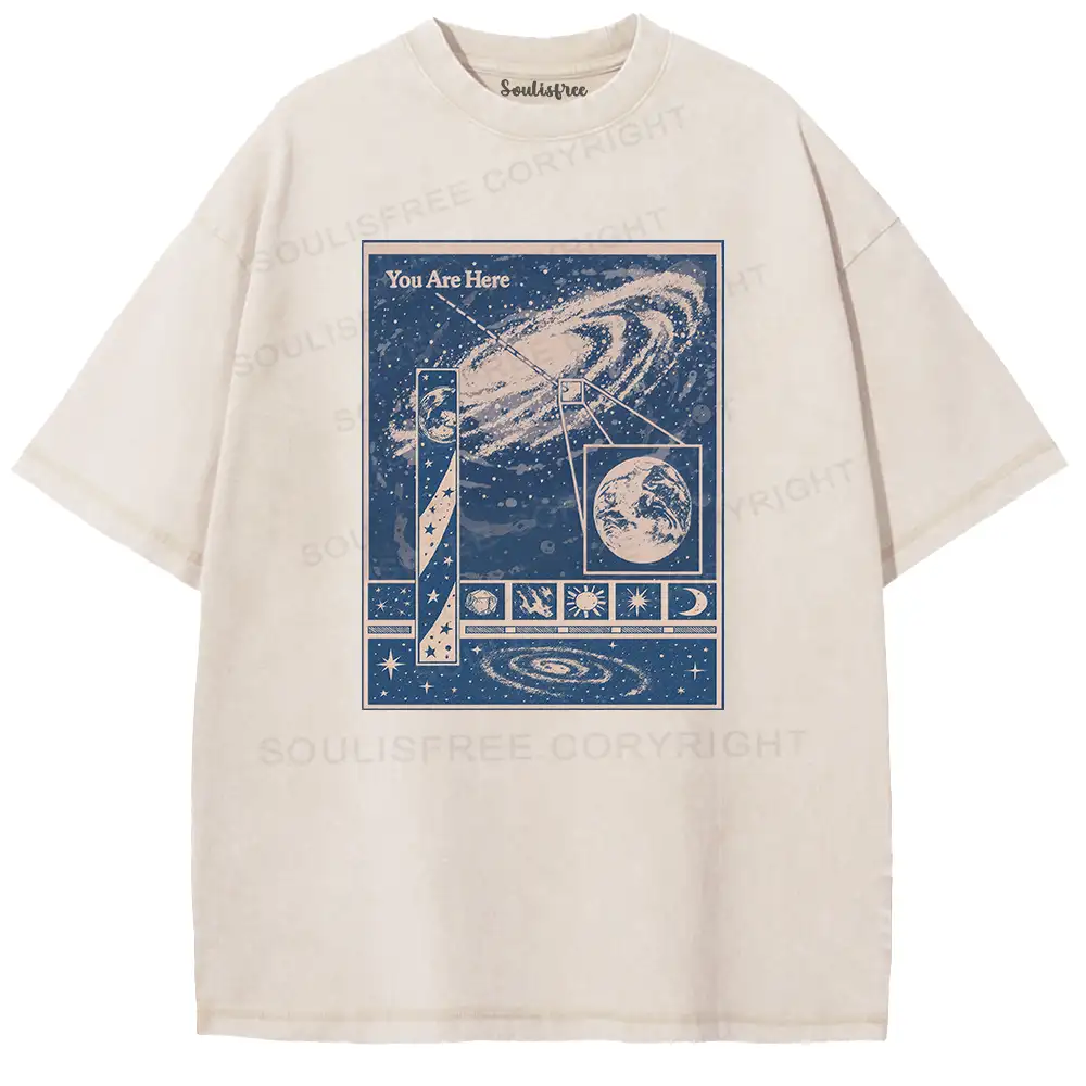 You Are Here Washed Space T-shirt