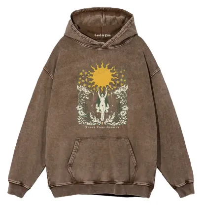 Trust Your Growth Washed Hoodie