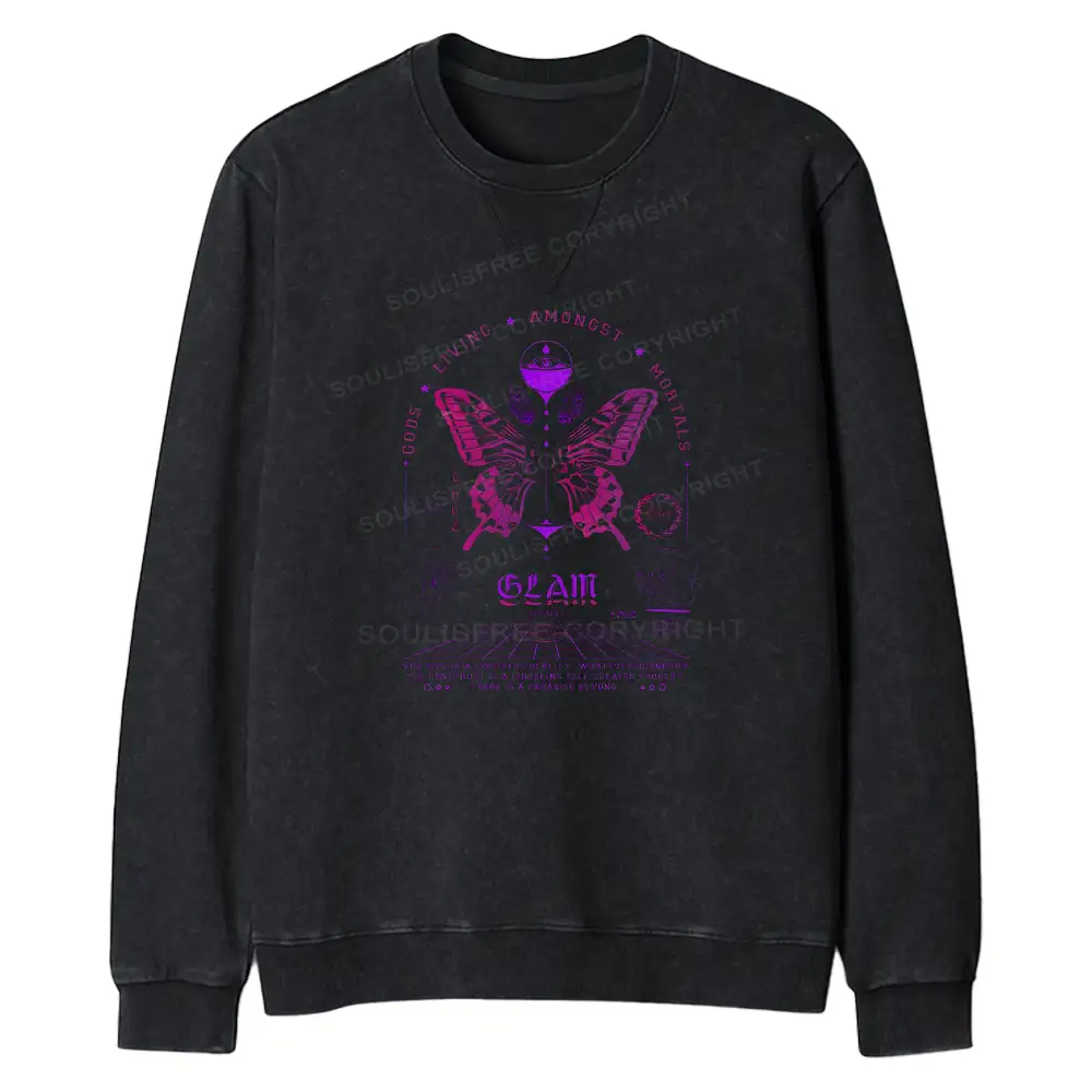 Gods Living Among Us Regular Fit Washed Sweatshirt