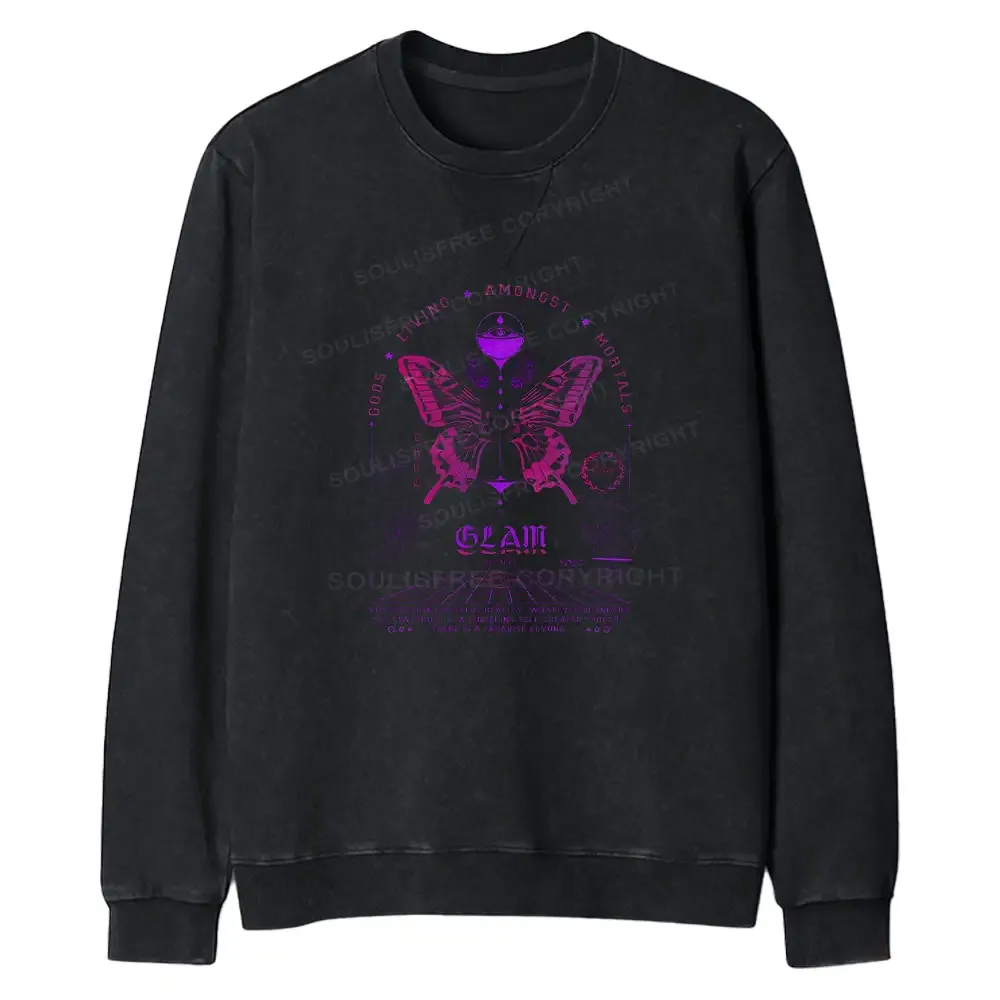 Designed Gods Living Among Us Regular Fit Washed Sweatshirt