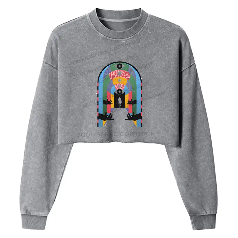 Healing Journey Washed Cropped Sweatshirt