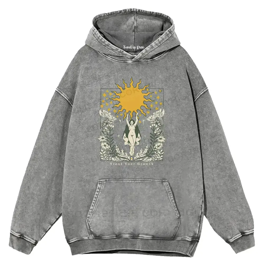 Trust Your Growth Washed Hoodie