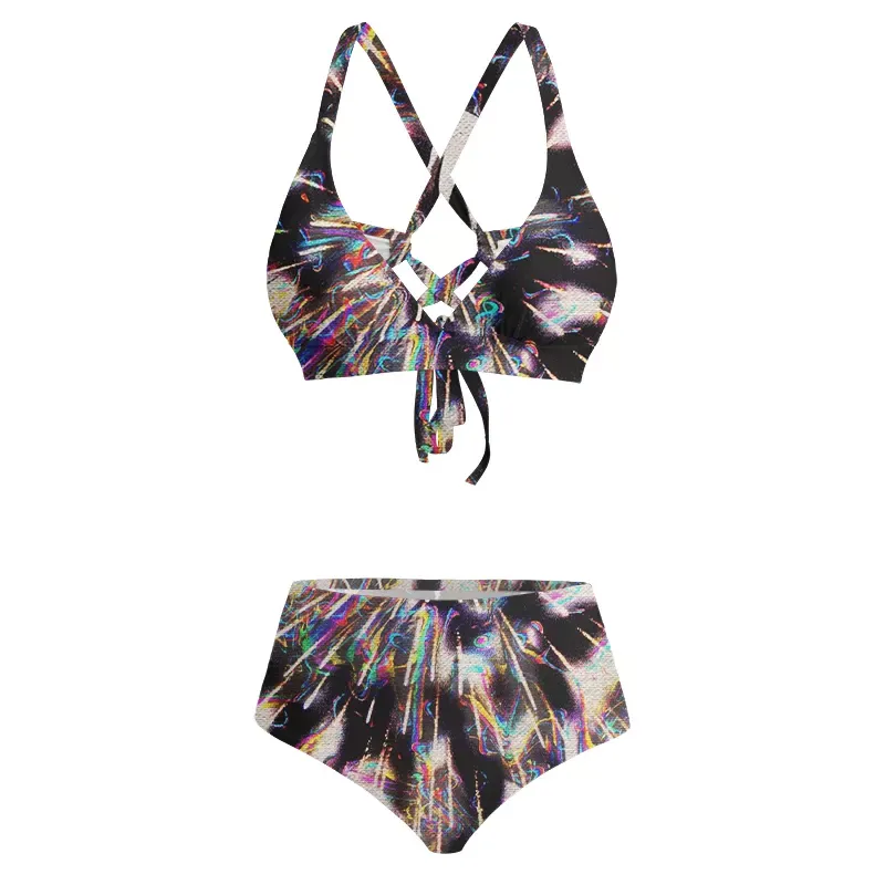 Soulisfree Ethereal Trippy Energy Glitch Cross Bikini