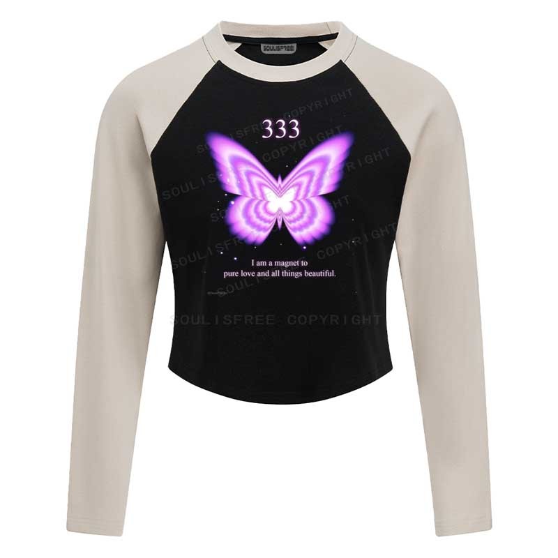 Designed Soulisfree All Things Beautiful Raglan Crop Tee