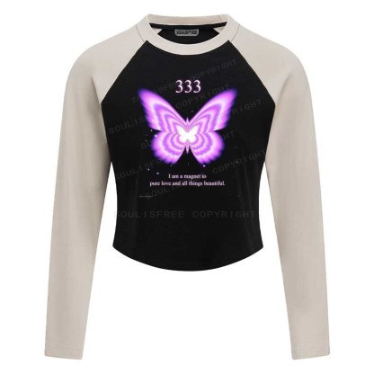 Soulisfree All Things Beautiful Raglan Crop Tee