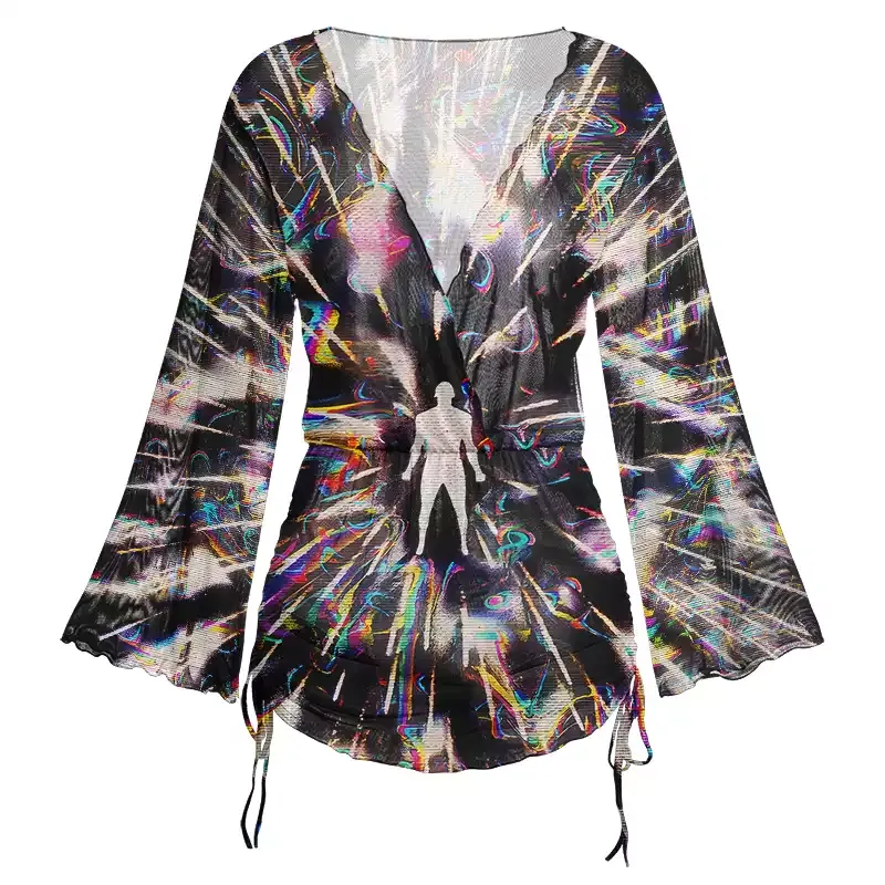 Soulisfree Ethereal Trippy Energy Sheer Mesh Cover Up
