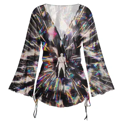 Soulisfree  Ethereal Trippy Energy Sheer Mesh Cover Up