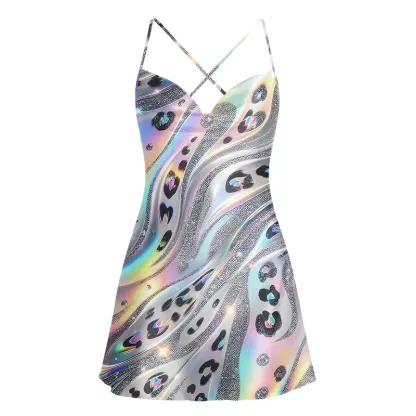 Soulisfree Aurora Vibe  Cowl Neck Satin Mini Dress