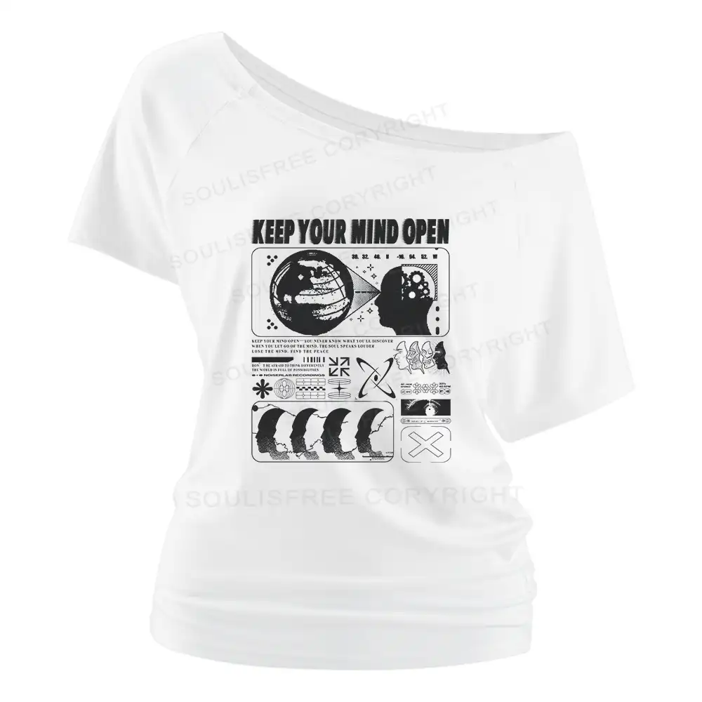 Keep Your Mind Open Off Shoulder Top