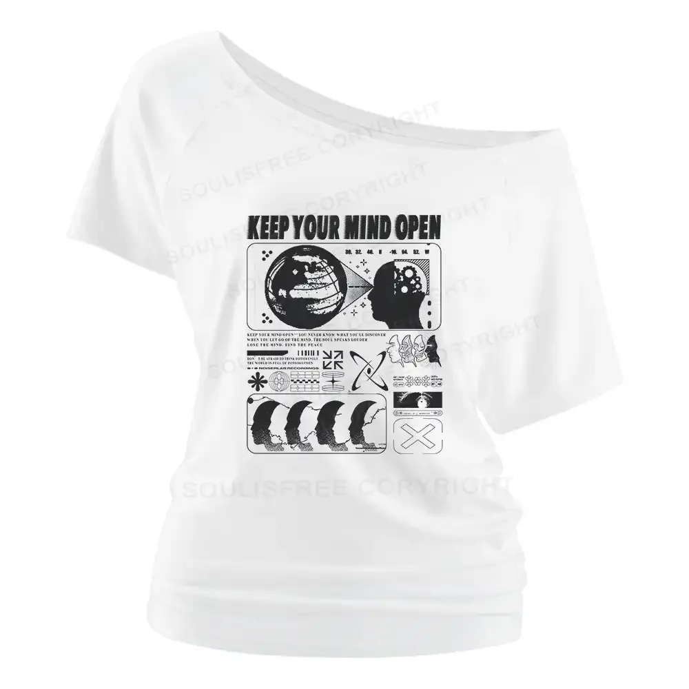 Keep Your Mind Open Off Shoulder Top