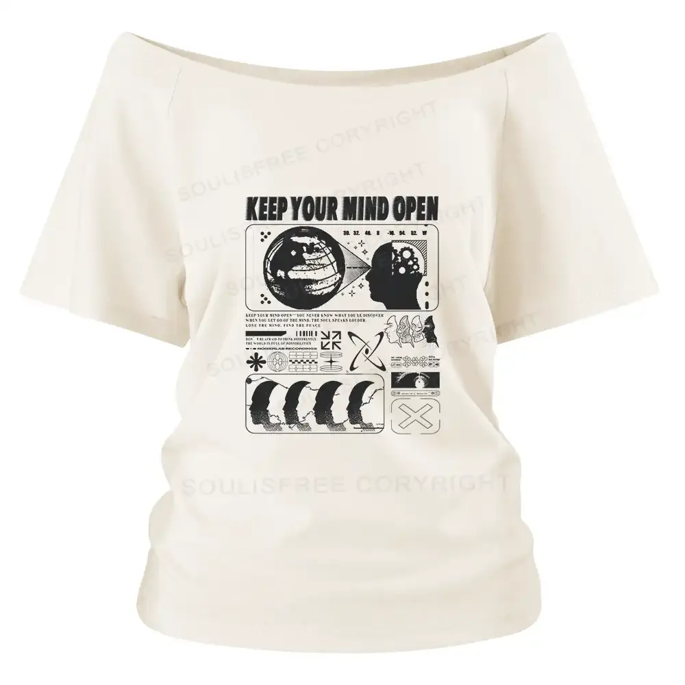 Keep Your Mind Open Off Shoulder Top
