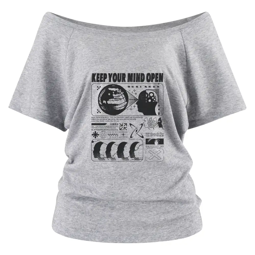 Keep Your Mind Open Off Shoulder Top