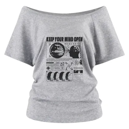 Keep Your Mind Open Off Shoulder Top