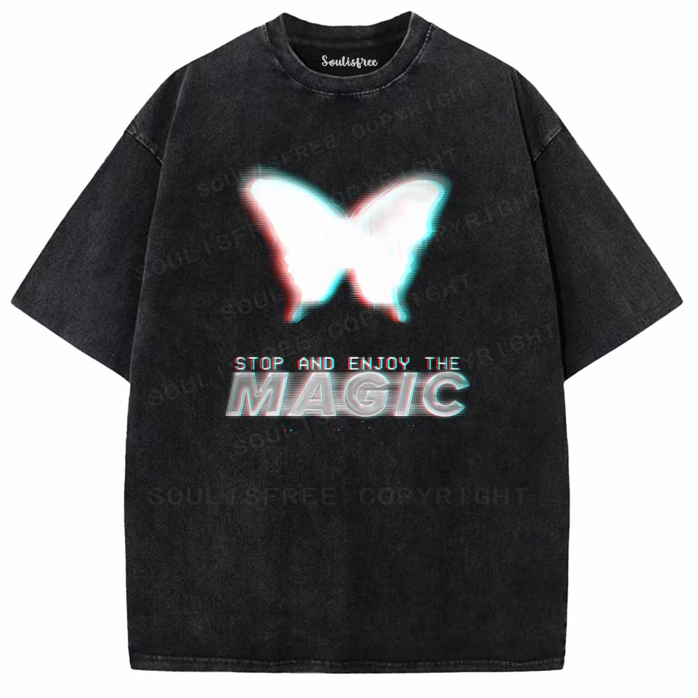 Soulisfree  STOP AND ENJOY THE MAGIC Washed Tee
