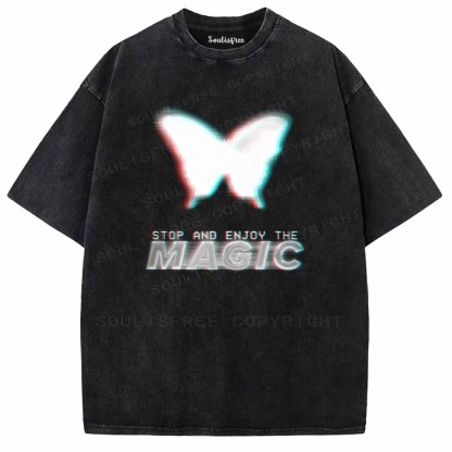 Soulisfree  STOP AND ENJOY THE MAGIC Washed Tee