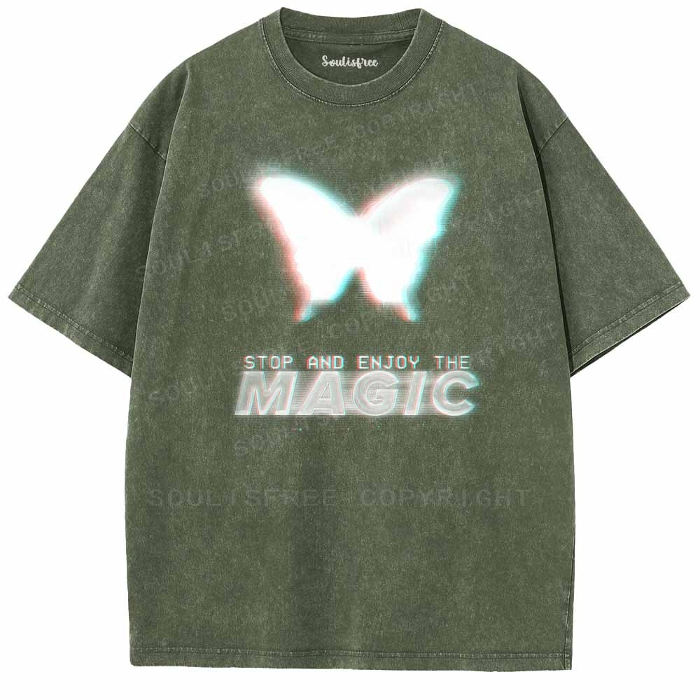 Soulisfree  STOP AND ENJOY THE MAGIC Washed Tee