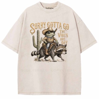 Soulisfree SORRY GOTTA GO Washed Tee