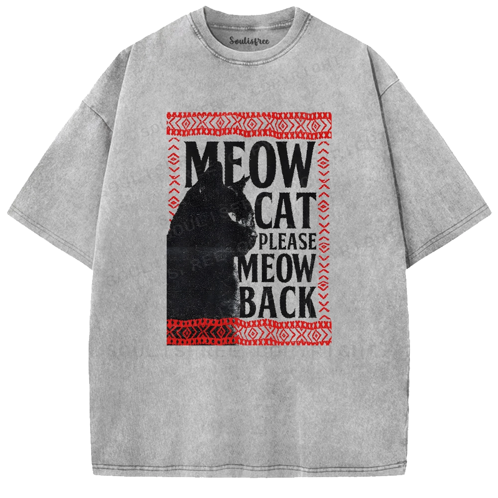 Meow Back Washed T-shirt