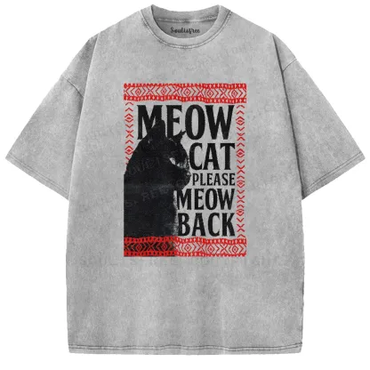 Meow Back Washed T-shirt