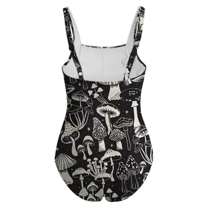Soulisfree Mystic Mushroom Forest One‑Piece Swimsuit