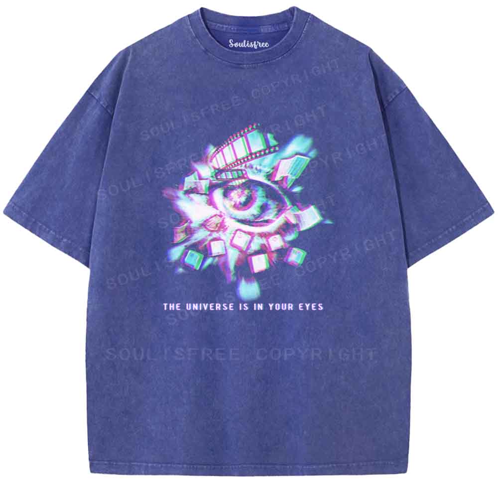 Soulisfree the universe is in your eyes  Washed Tee