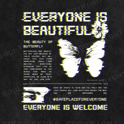 Soulisfree  EVERYONE IS BEAUTIFUL  Washed Tee