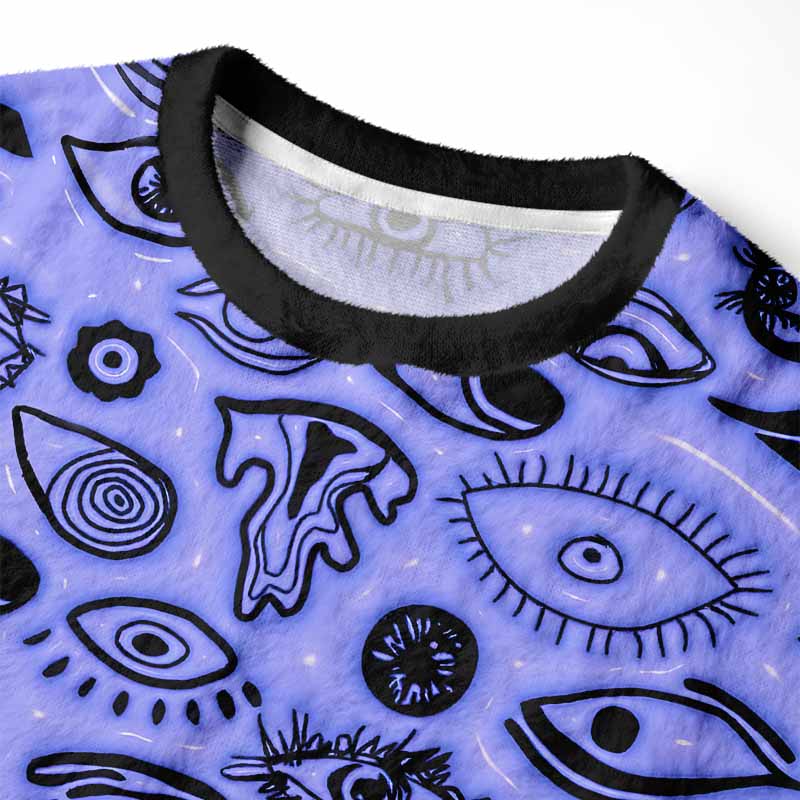 Soulisfree VISION BEYOND REALITY Fuzzy Crewneck Sweater