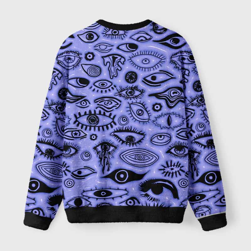 Soulisfree VISION BEYOND REALITY Fuzzy Crewneck Sweater