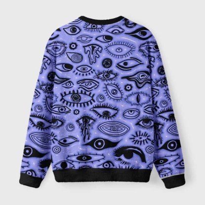 Soulisfree VISION BEYOND REALITY Fuzzy Crewneck Sweater