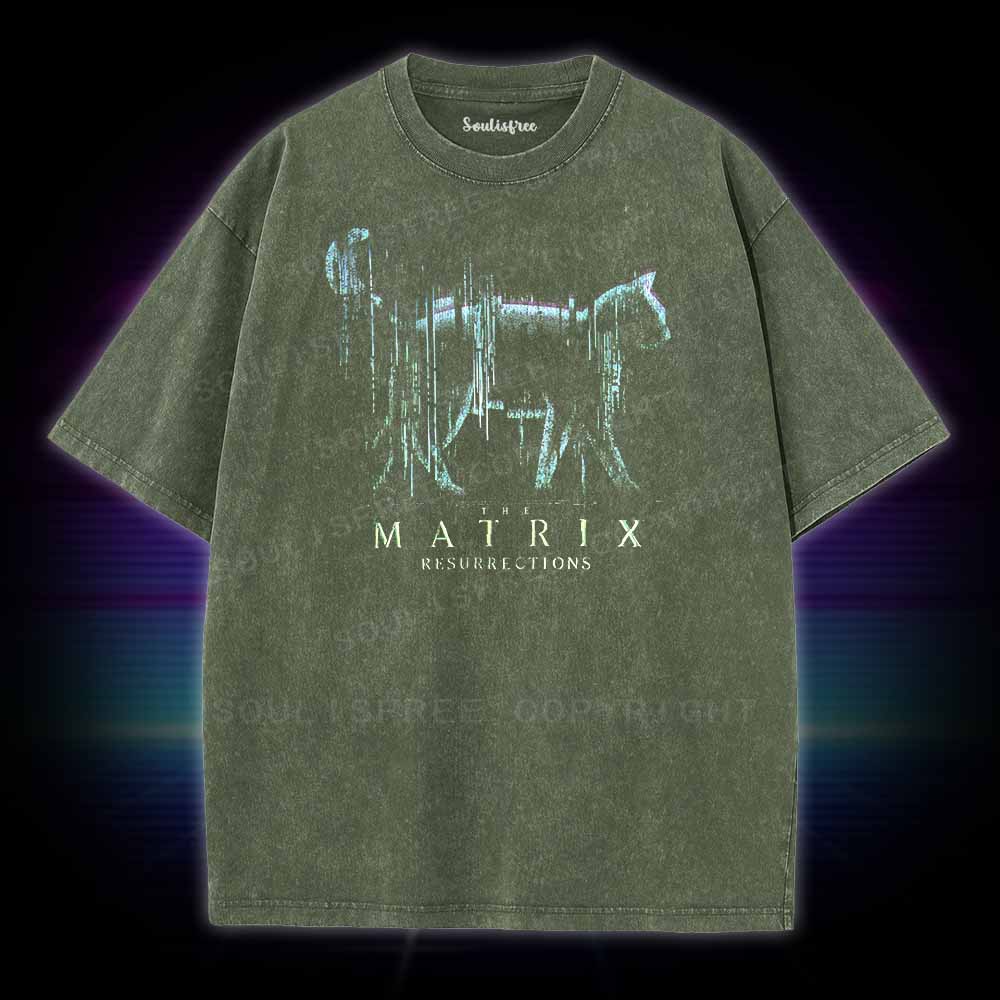 Soulisfree Digital Cat Washed Tee