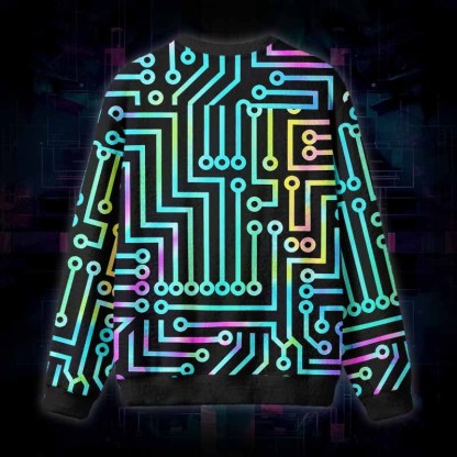 Soulisfree Signal Path Fuzzy Crewneck Sweater