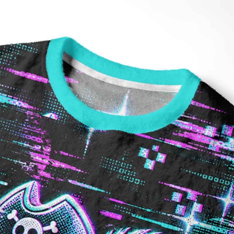 Soulisfree Cyber Pirate Bot Fuzzy Crewneck Sweater