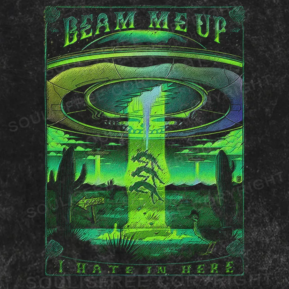 Beam Me Up  Washed Space T-shirt