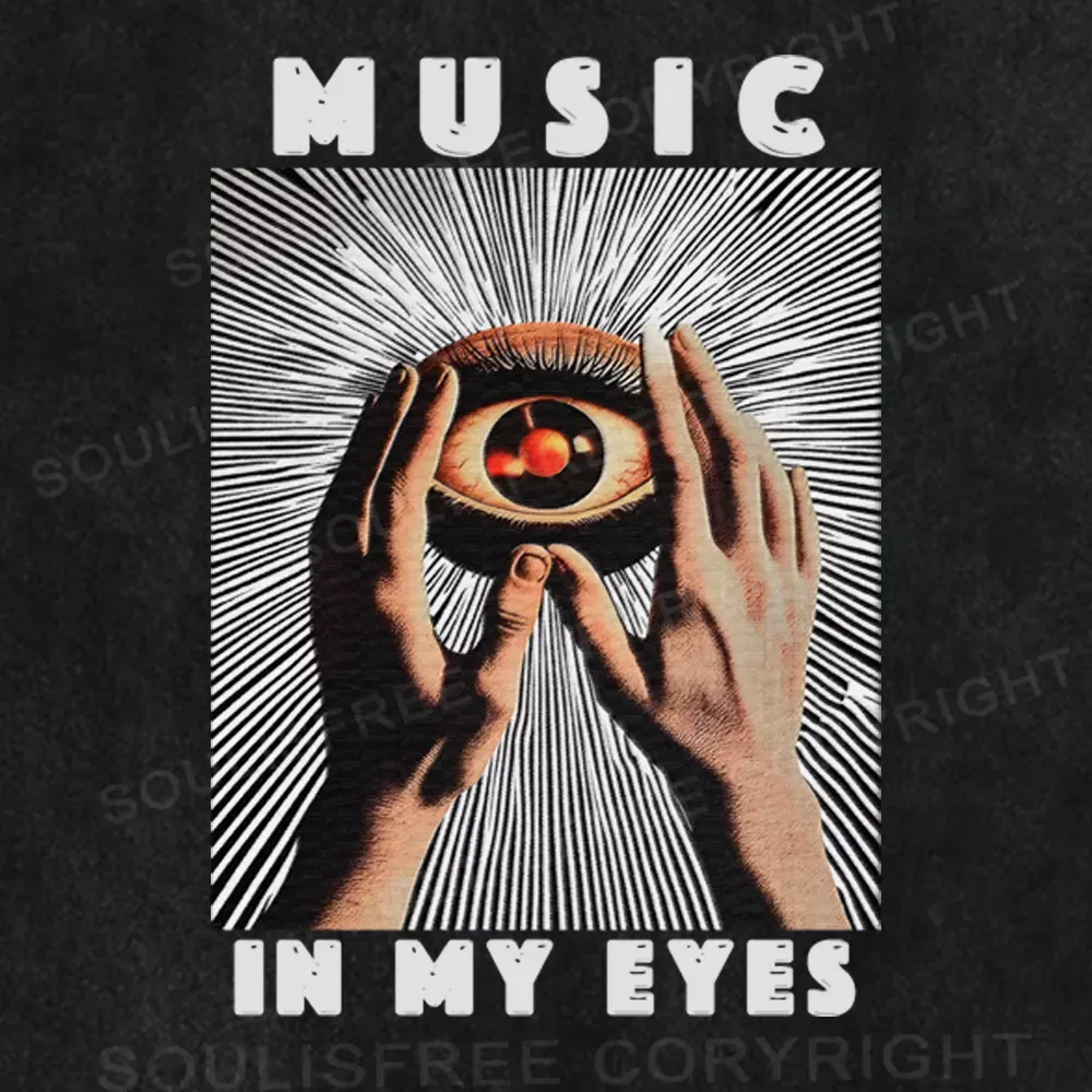 Music In My Eyes Washed T-shirt