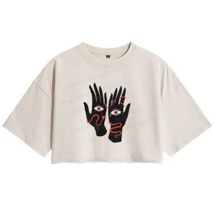 The Eyes Will Not Deceive You Washed Crop T-shirt