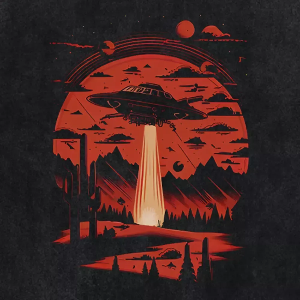 UFO Attack Washed UFO T-shirt