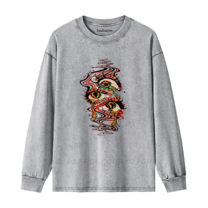 Dream Eyes Washed Long Sleeve Shirt
