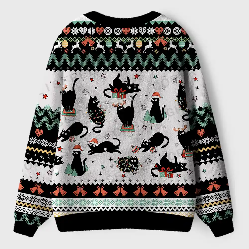 Merry Mischief Cats Ugly Cardigan Sweaters