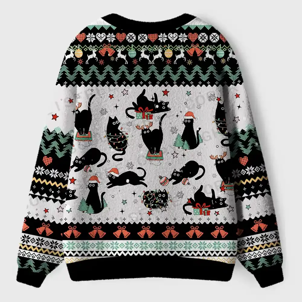 Merry Mischief Cats Ugly Cardigan Sweaters