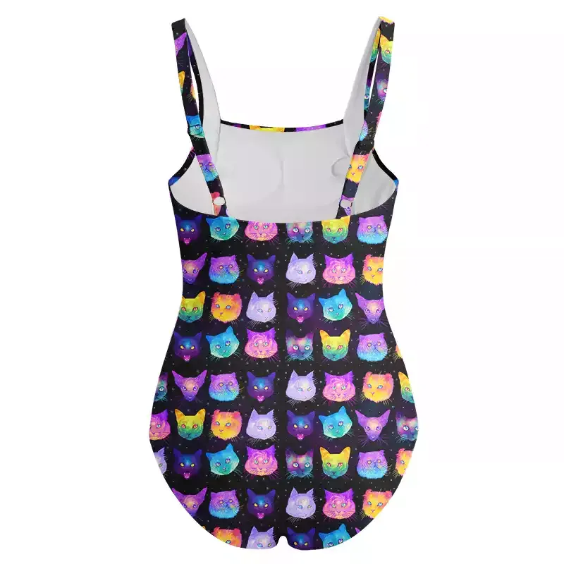Soulisfree Cosmic Cats One‑Piece Swimsuit