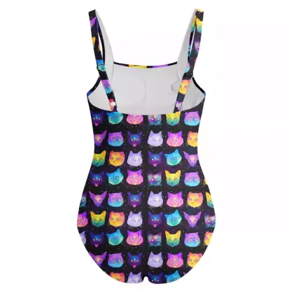 Soulisfree Cosmic Cats One‑Piece Swimsuit