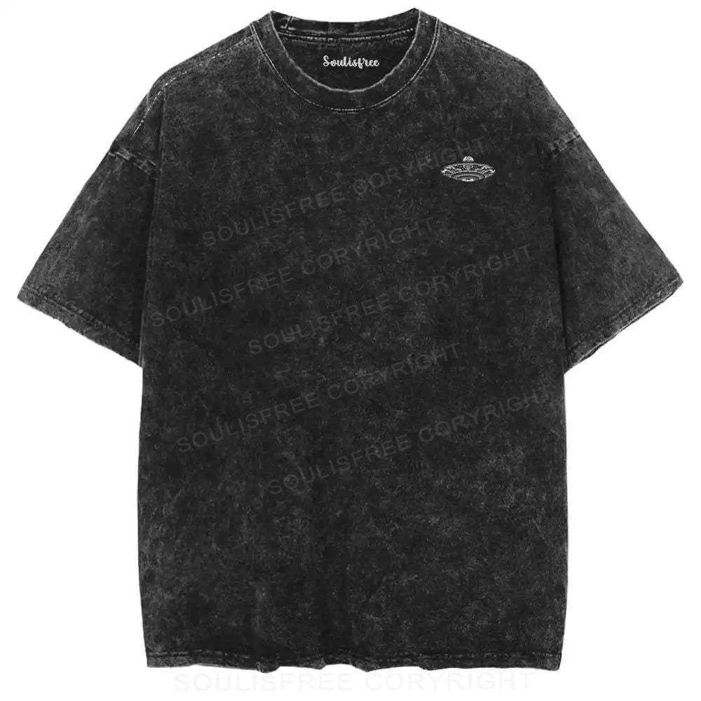 Psychedelic Alien World Washed Ufo T-shirt