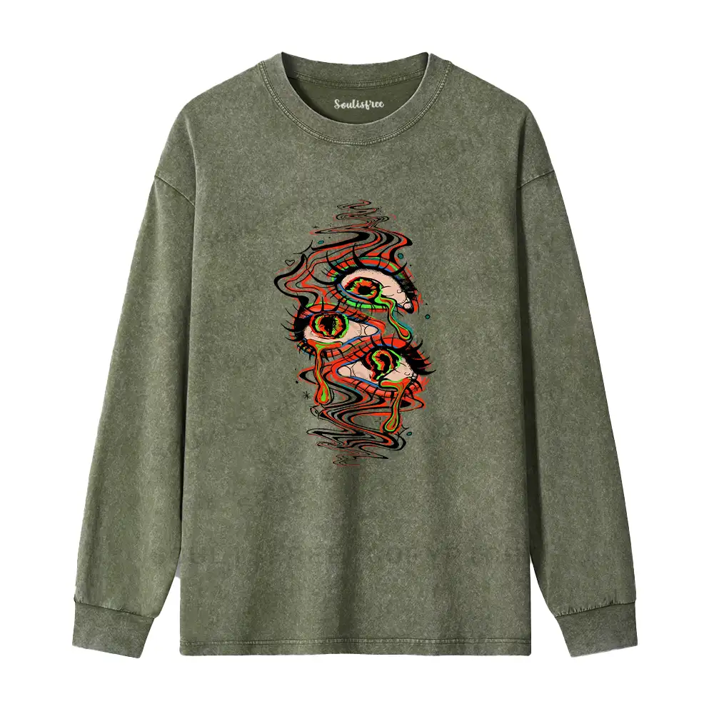 Dream Eyes Washed Long Sleeve Shirt