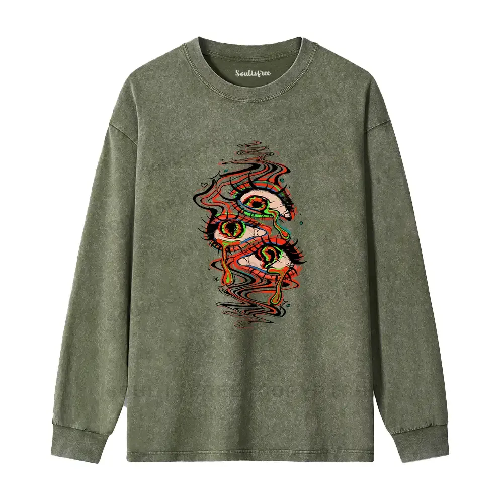 Dream Eyes Washed Long Sleeve Shirt