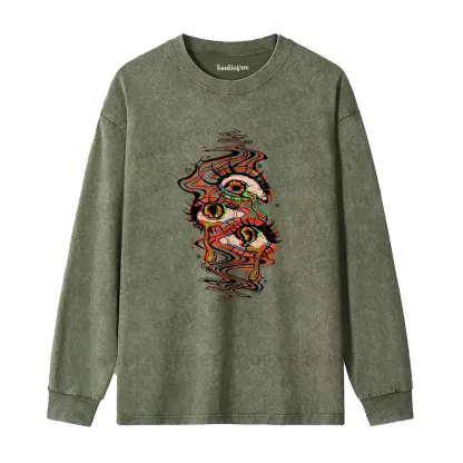 Dream Eyes Washed Long Sleeve Shirt