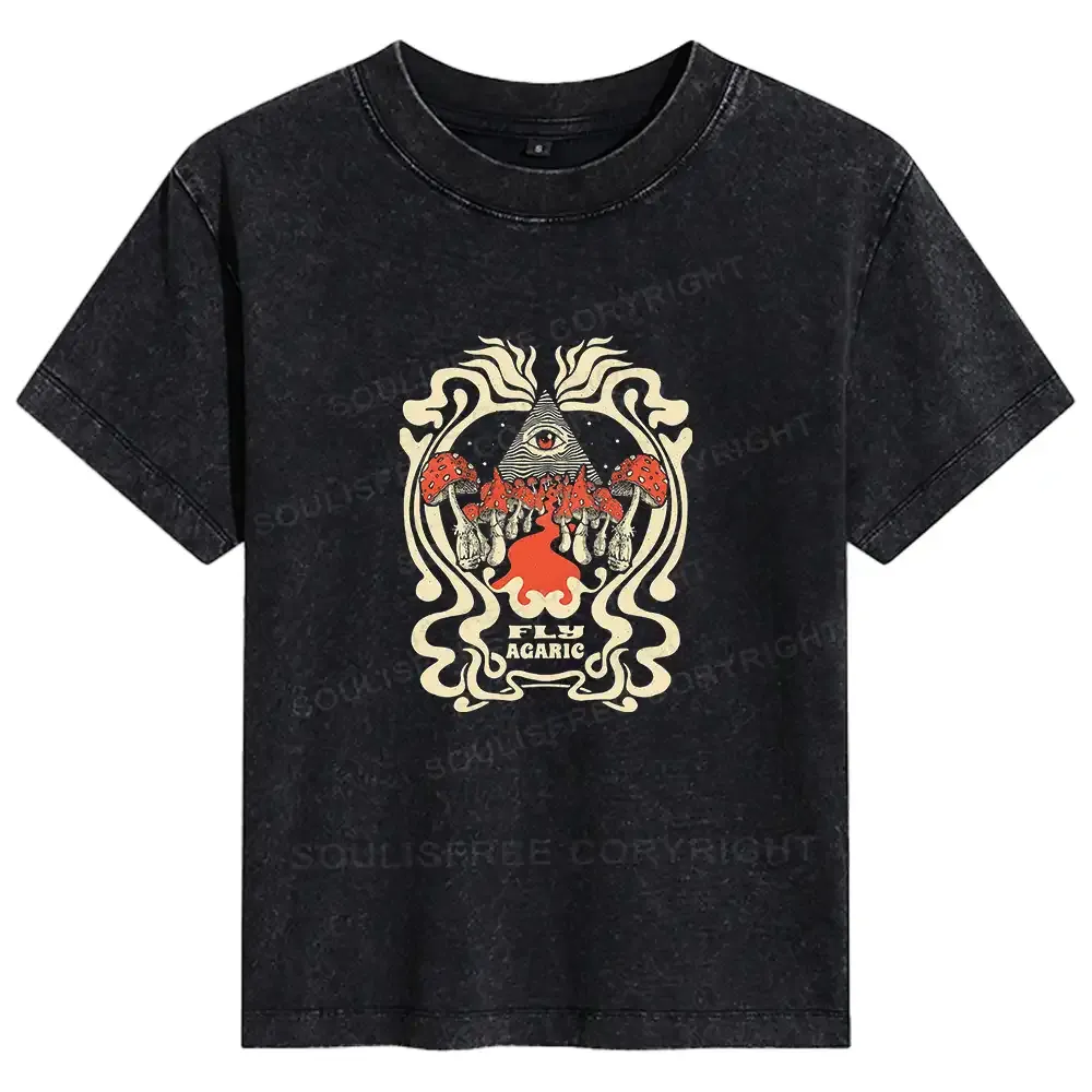 Designed Magic Pyramid Basic Washed T-shirt