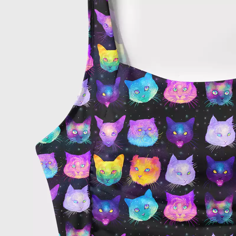 Soulisfree Cosmic Cats One‑Piece Swimsuit