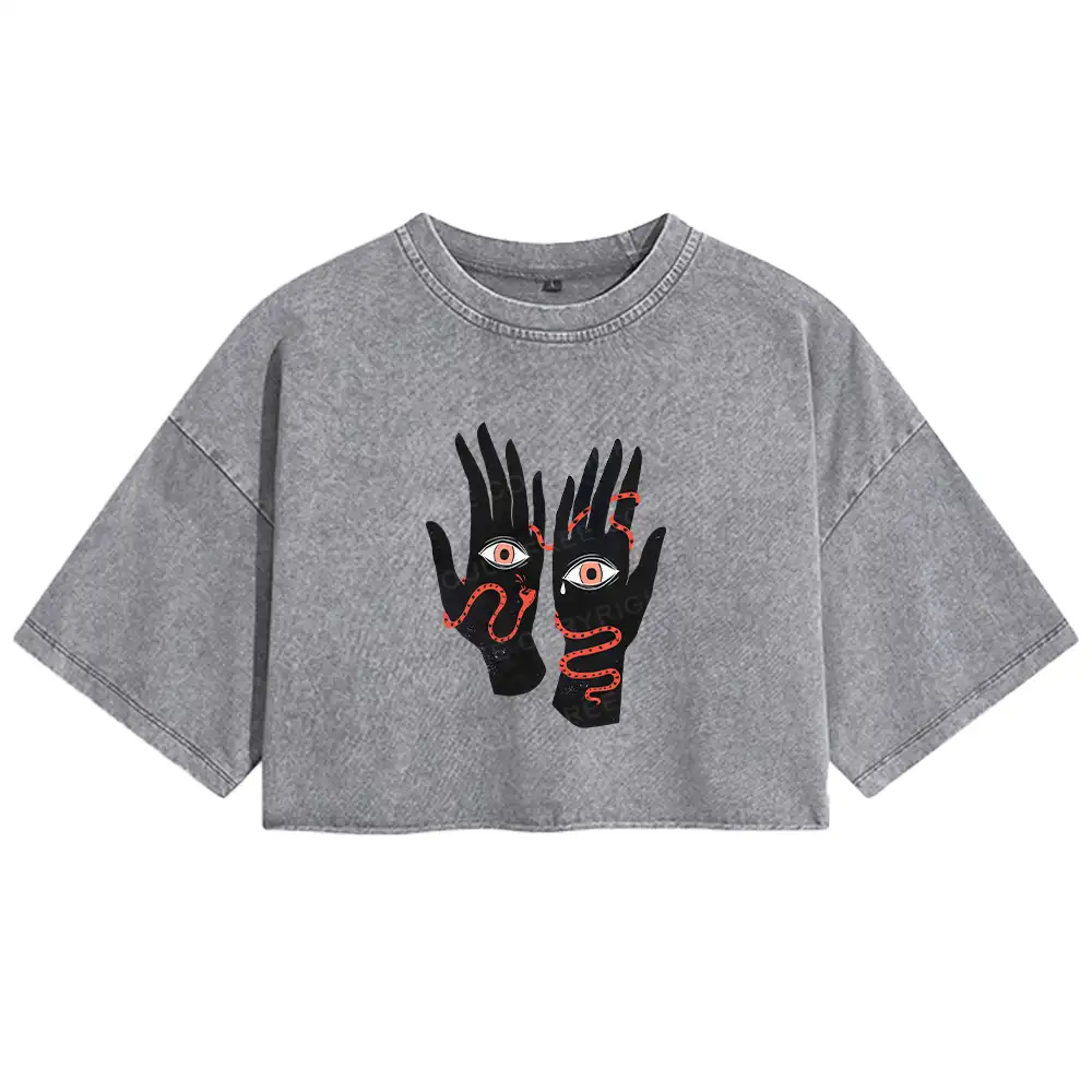 The Eyes Will Not Deceive You Washed Crop T-shirt